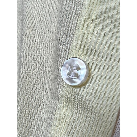 Vintage 1960s Arrow Belmont Club Perma-Iron Men's Shirt Yellow Semi Sheer Disco - Picture 5 of 7